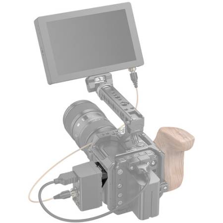 SmallRig 2951 - adapter, mocowanie na konwerter Z CAM HDMI do SDI, przykład użycia